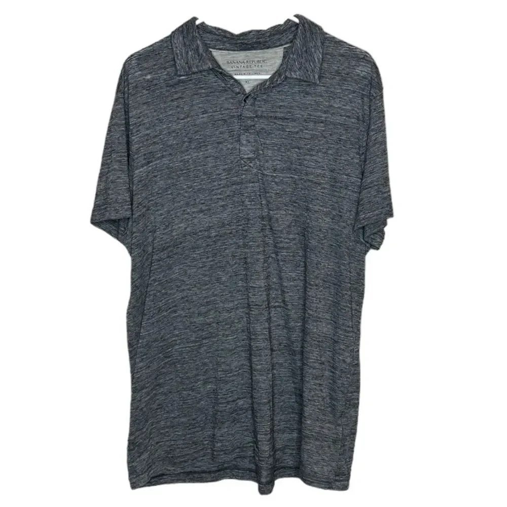 Banana Republic Gray Vintage polo Shirt size XL